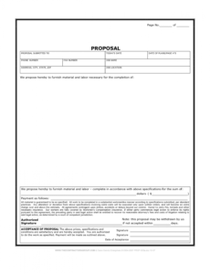printable 31 construction proposal template &amp;amp; construction bid forms carpentry proposal template doc