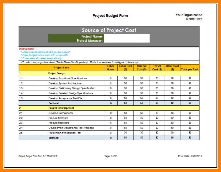 printable 6 sample budget proposal template  sampletemplatess proposal template latex pdf