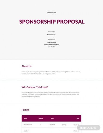 printable free printable sponsorship proposal template  word doc media sponsorship proposal template excel