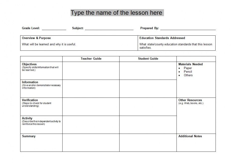 printable lesson plan template word  daily lesson plan template word classroom proposal template doc