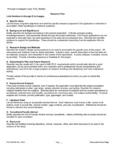 printable research plan instructions pilot project proposal template