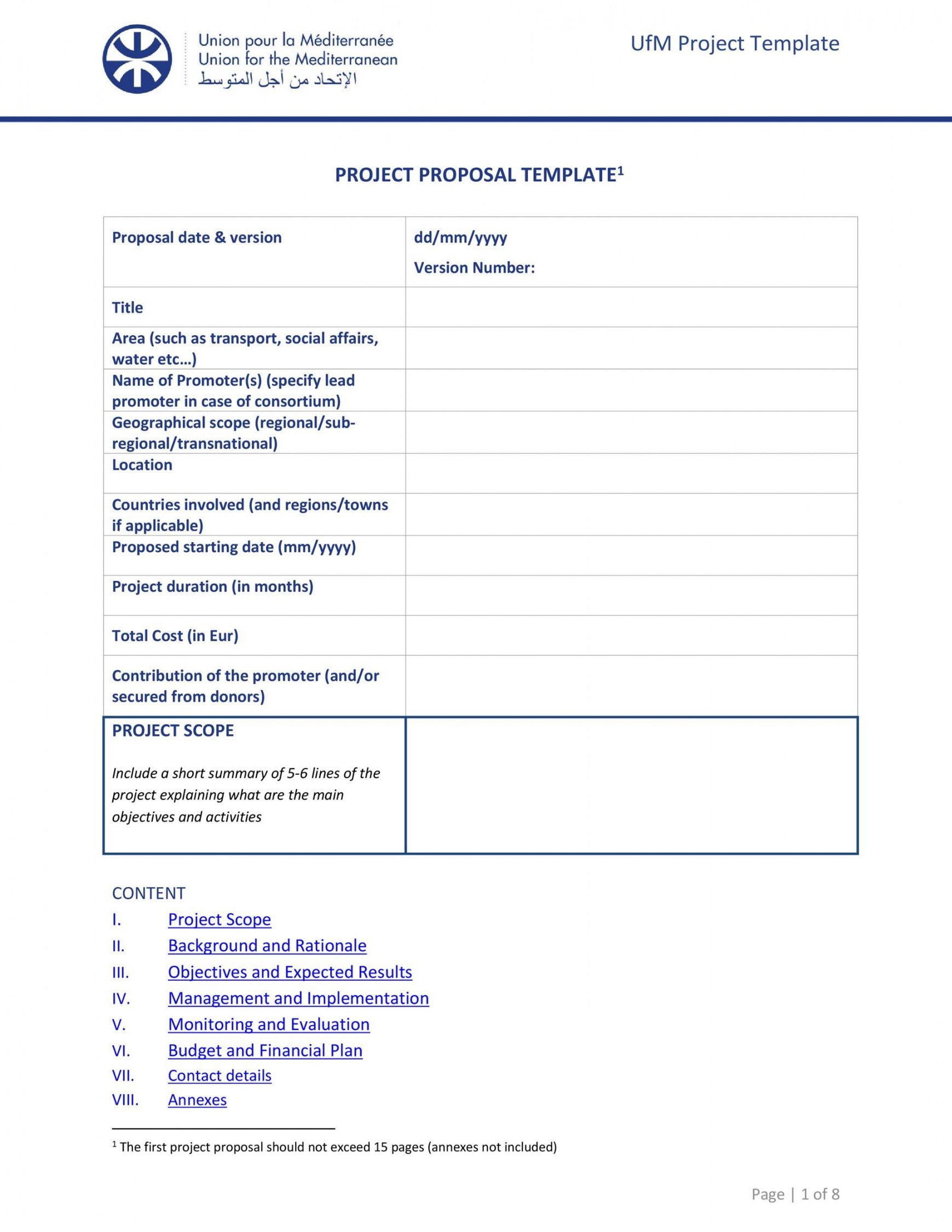 sample 43 professional project proposal templates  templatelab generic proposal template example