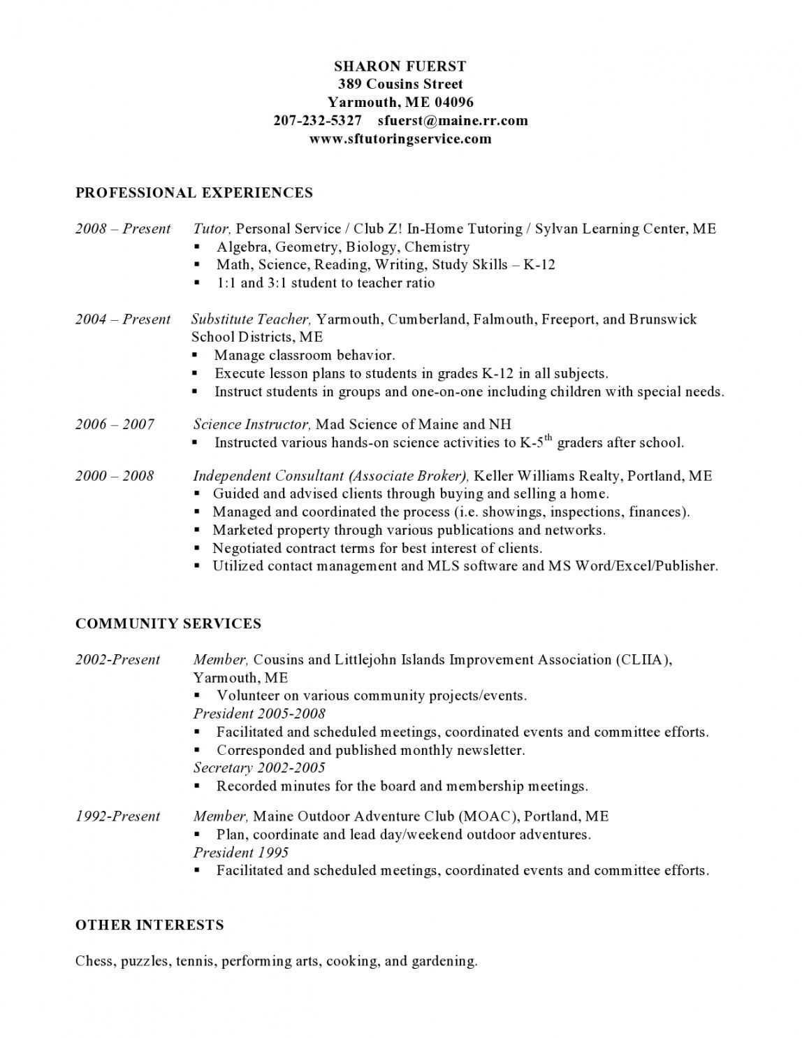 sample about sharon fuerst tutoring proposal template word
