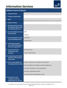 software license proposal template software proposal document template example