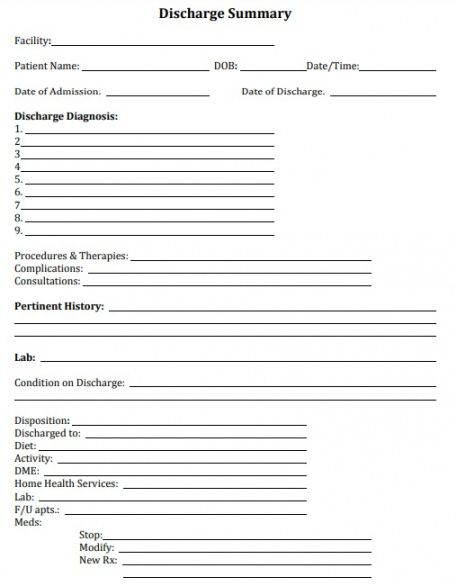 editable hospital discharge template download  excel tmp hospital proposal template pdf