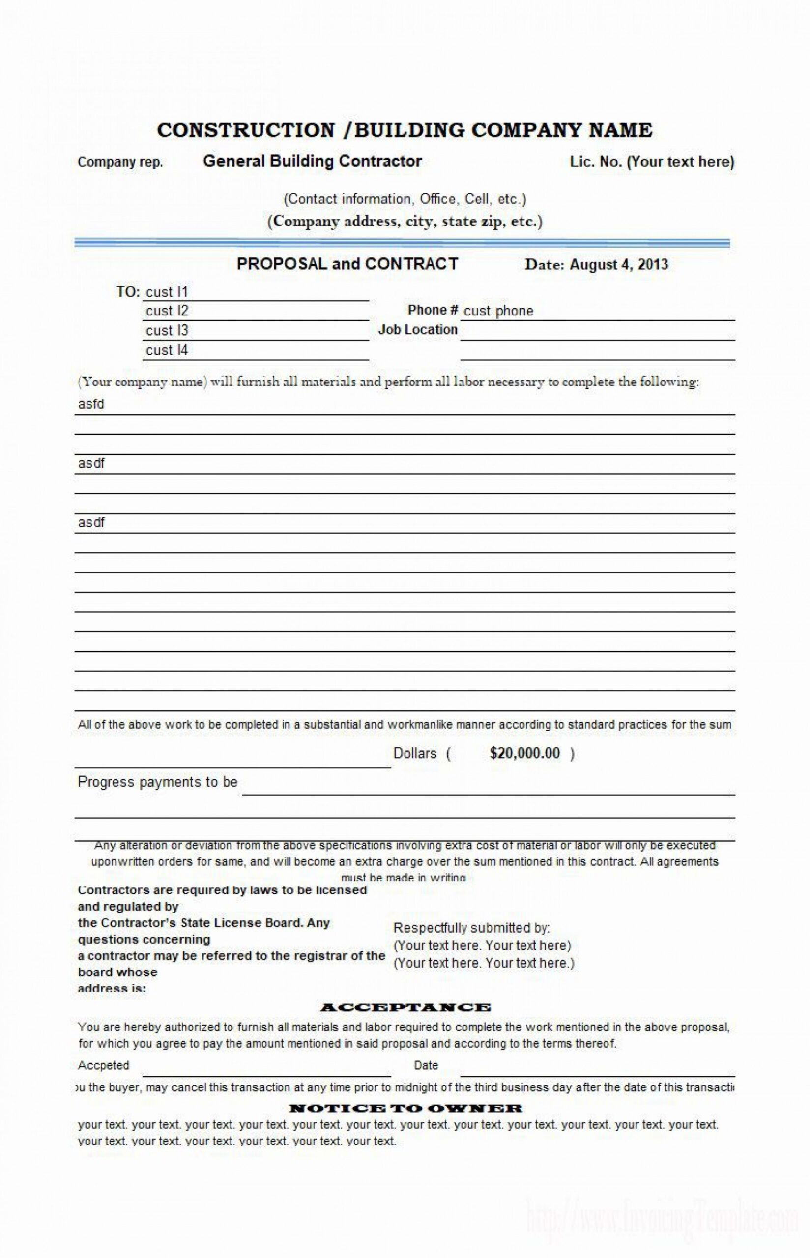 editable residential construction request for proposal template request for proposal form template doc