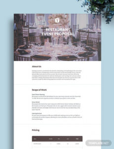 editable restaurant event proposal template free pdf  word hosting proposal template doc