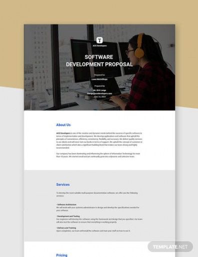 editable software project proposal template  word doc  google software design proposal template word