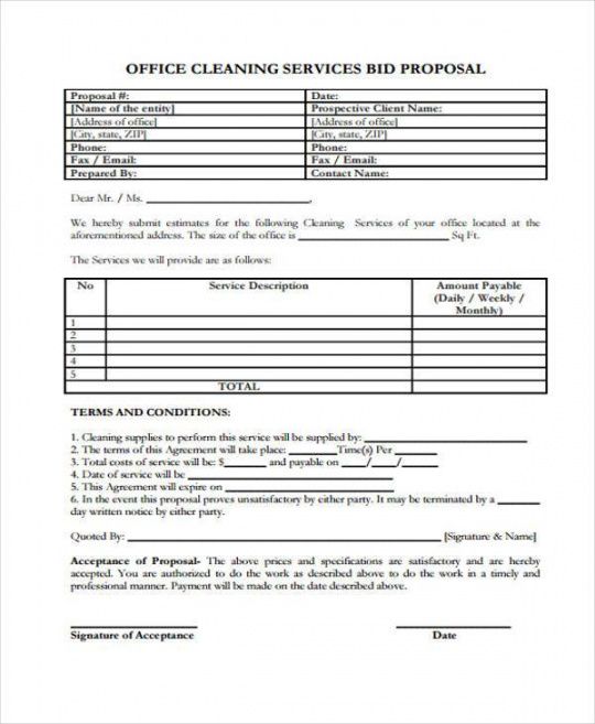 free 37 proposal forms in pdf  excel  ms word bid proposal form template example