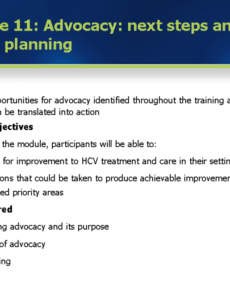 free module 11 advocacy next steps and action planning advocacy proposal template
