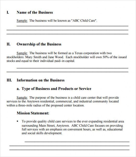 free startup business plan template pdf  template business short business proposal template excel