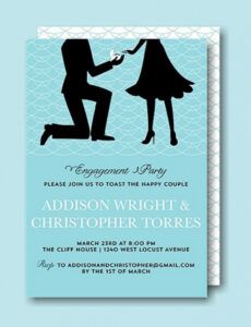 free the proposal in blue engagement party invitation engagement proposal template example