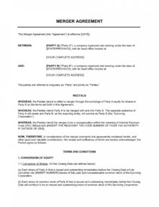 merger agreement template  by businessinabox™ merger proposal template excel