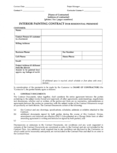 painting estimate template  fill online printable painter proposal template excel