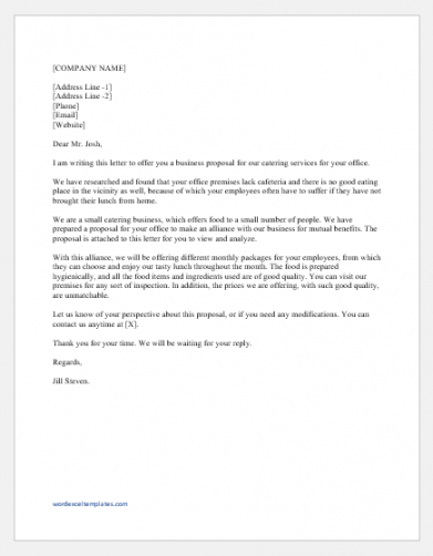 printable business proposal letterhead  letter service proposal letter template word