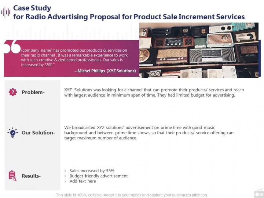 printable case study for radio advertising proposal for product sale radio advertising proposal template example