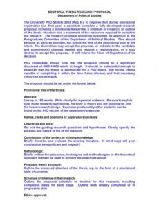 printable doctoral thesis proposal template  pdf format  e database proposal template