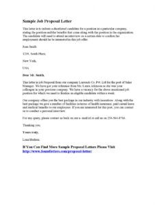 printable sample job proposal letter by found letters  issuu service proposal letter template excel