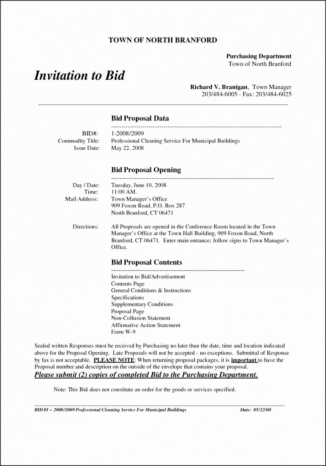 sample 8 cleaning proposal template  sampletemplatess formal bid proposal template excel