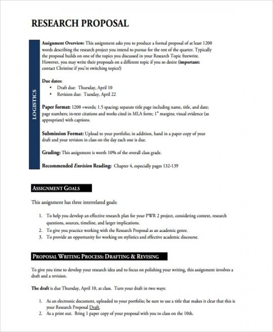 sample free 13 academic proposal templates in ms word  pdf basic research proposal template