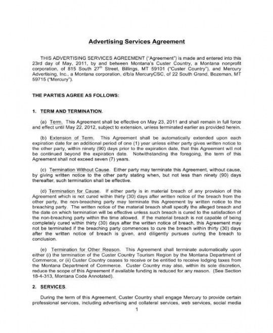 sample radio advertising agreement template  awesome template radio advertising proposal template pdf