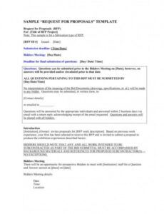 sample rfp invitation email sample proposal response template doc