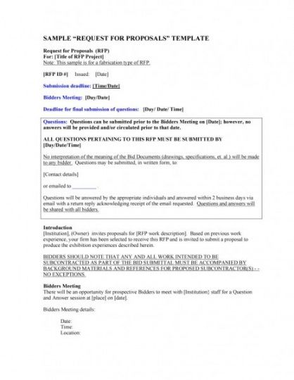 sample rfp invitation email sample proposal response template doc