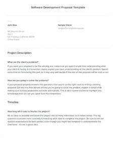 software development proposal template  pdf  bonsai software design proposal template example