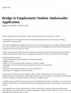 student ambassador application form template  jotform brand ambassador proposal template