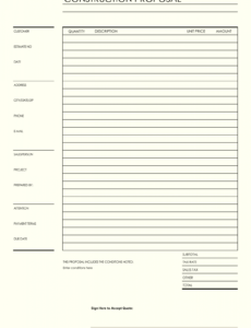 10 best free printable estimate templates blank project bid proposal template pdf