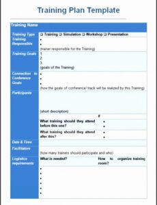free 8 training plan templates  sampletemplatess sample training proposal template