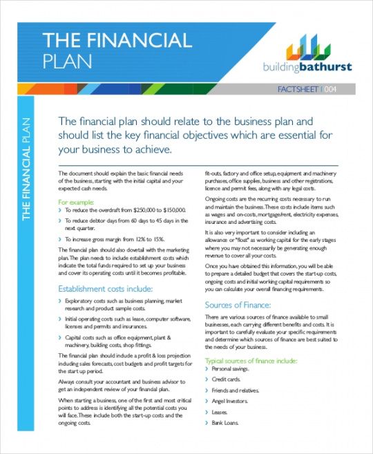 free ⭐ business financial plan example financial plan in financial proposal template sample doc