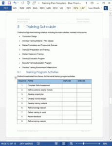 free training plan templates ms word  14 x excel spreadsheets sample training proposal template example