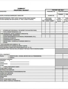 grant proposal budget template excel  pdf template budget for project proposal template excel