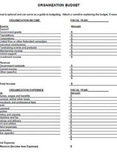 printable grant budget template  will work template business grant proposal checklist template word