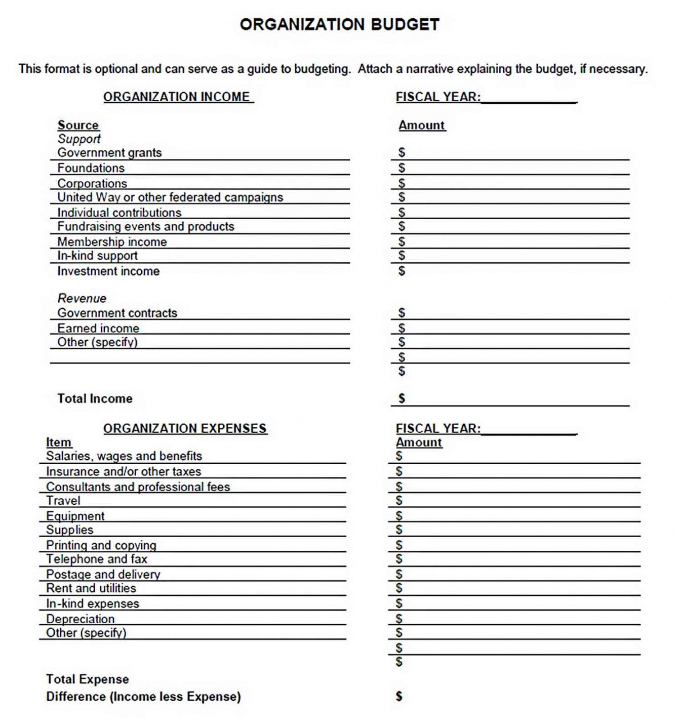printable grant budget template  will work template business grant proposal checklist template word