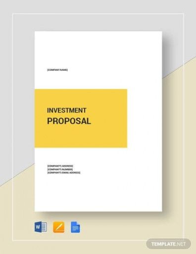 sample 27 investment proposal templates  word pdf apple pages one page investment proposal template example