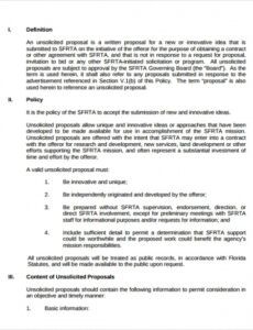 sample 8 unsolicited proposal templates  sample templates government proposal template sample pdf