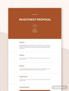 sample download 5 financial proposal templates  word doc one page investment proposal template doc
