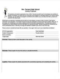 16 sample proposal of activity  sampleproposal2 high school course proposal template word