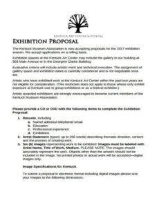 artist sponsorship proposal template  williamsonga art exhibition proposal template word