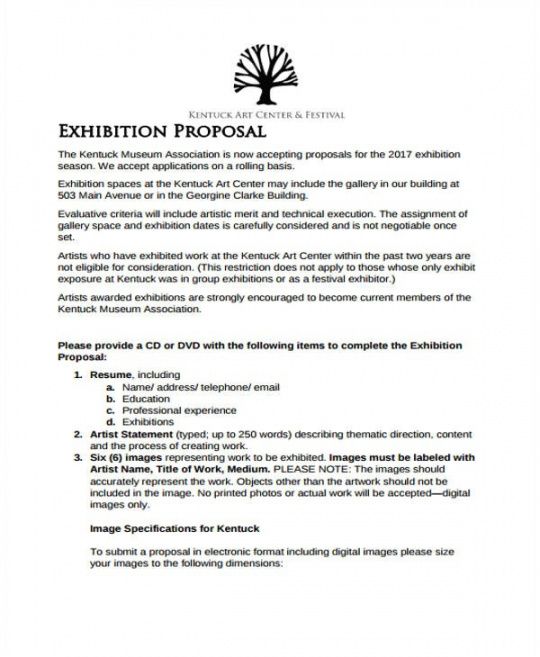 artist sponsorship proposal template  williamsonga art exhibition proposal template word