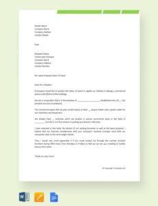 free 12 lease proposal templates  free sample example commercial property lease proposal template