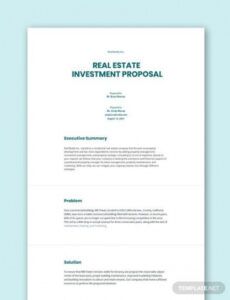 printable sample investment proposal template  word doc  google private equity investment proposal template word