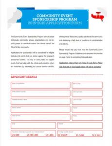 free free 6 sample event sponsorship forms in ms word  pdf artist sponsorship proposal template excel