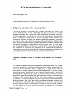 free pdf environmental protection is embedded in african ukzn masters research proposal template