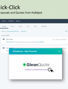 printable gleanquote guided cpq hubspot integration  connect them today hubspot proposal template