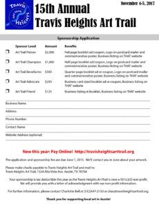 sample become a trail sponsor  travis heights art trail artist sponsorship proposal template