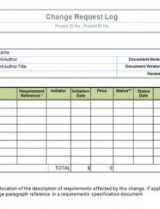 sample change log template excel  printable schedule template log management policy template pdf