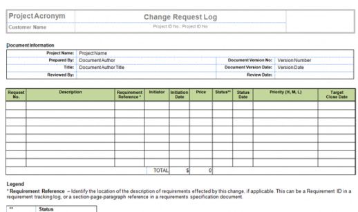 sample change log template excel  printable schedule template log management policy template pdf